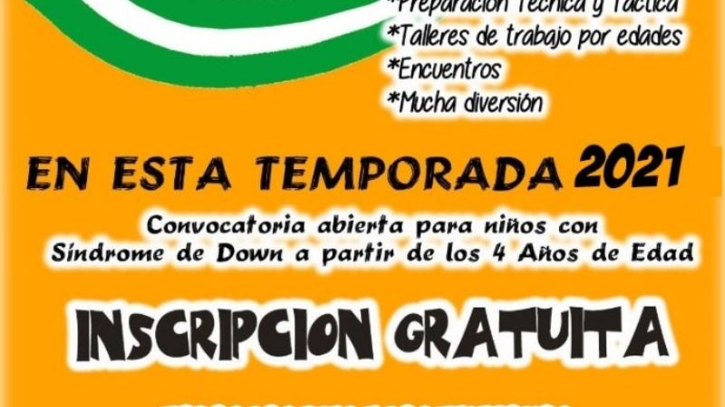 Inscribe a Escuela de Fútbol Infantil para niños Down