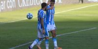 EL PARAGUAYO MORALEJO hizo tres goles para Racing, ante Godoy Cruz.