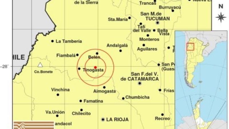 Temblor cerca de Belén