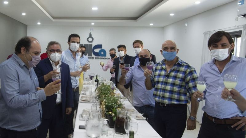 Jalil, Saadi y el equipo de gobierno fueron recibidos por la Unión Industrial