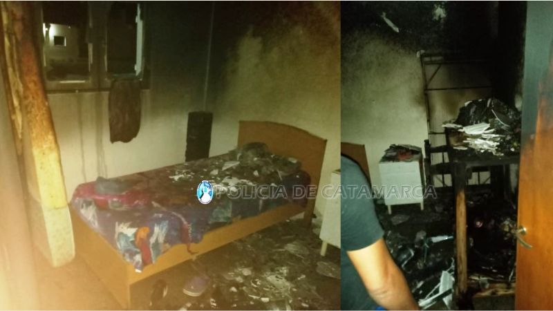 Prendieron velas que alcanzaron las cortinas y se incendió la casa