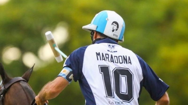 El polo también le rindió su homenaje a Maradona