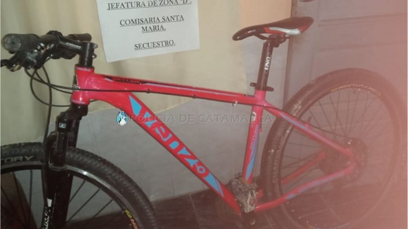 Recuperan una bicicleta sustraída en Santa María