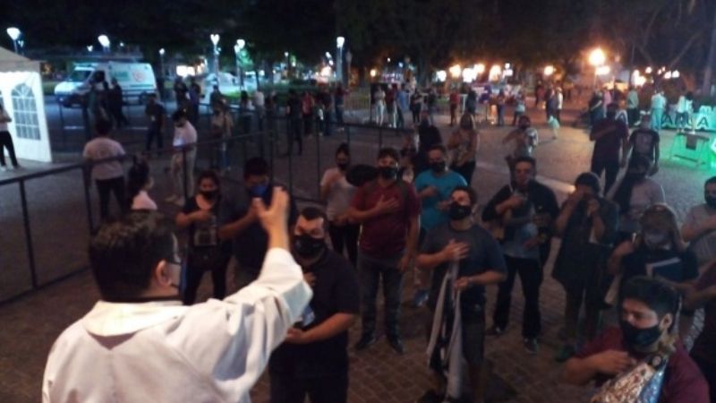 Personal del Hospital Malbrán peregrinó hasta el Santuario