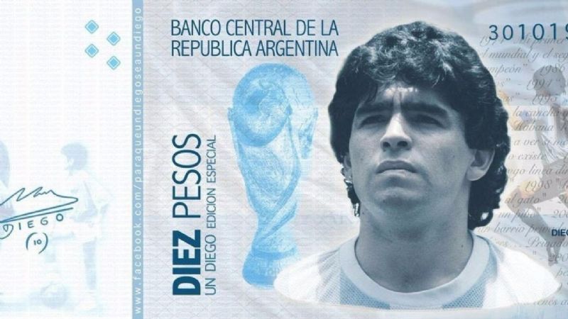 Presentaron un proyecto para lanzar el billete de Maradona