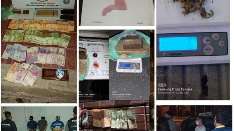 Secuestran marihuana, dinero en efectivo y detienen a ocho personas