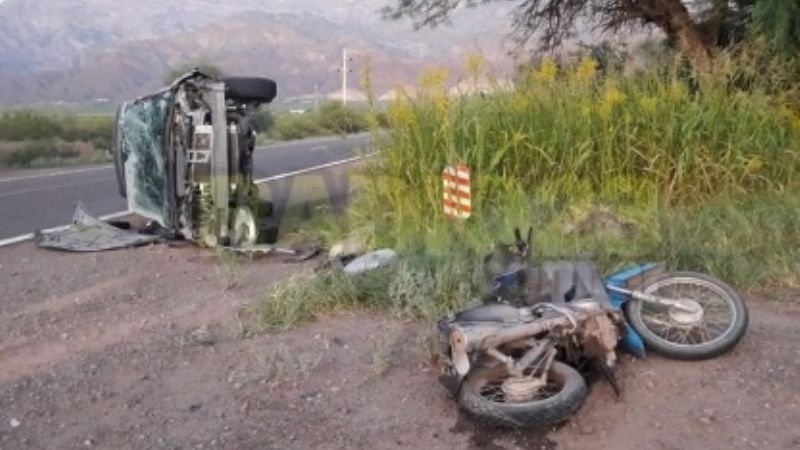 Fatalidad en la ruta: murió un motociclista tras una cadena de choques