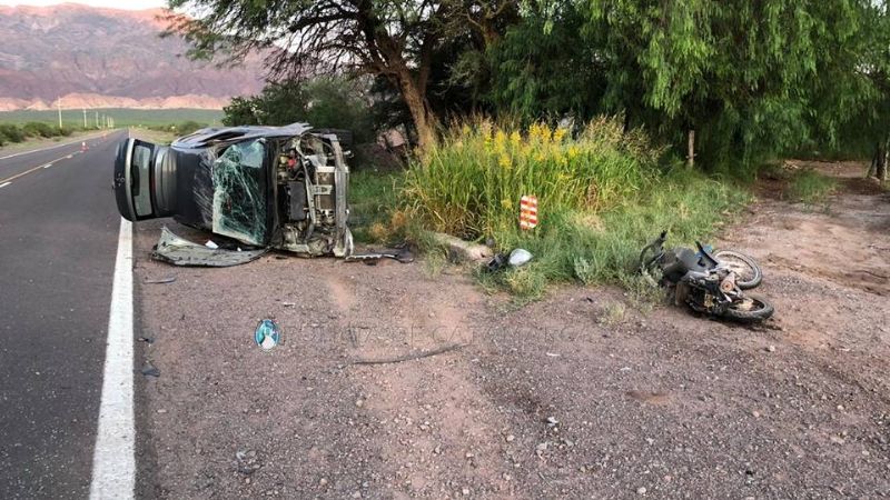 Fatalidad en la ruta: murió un motociclista tras una cadena de choques