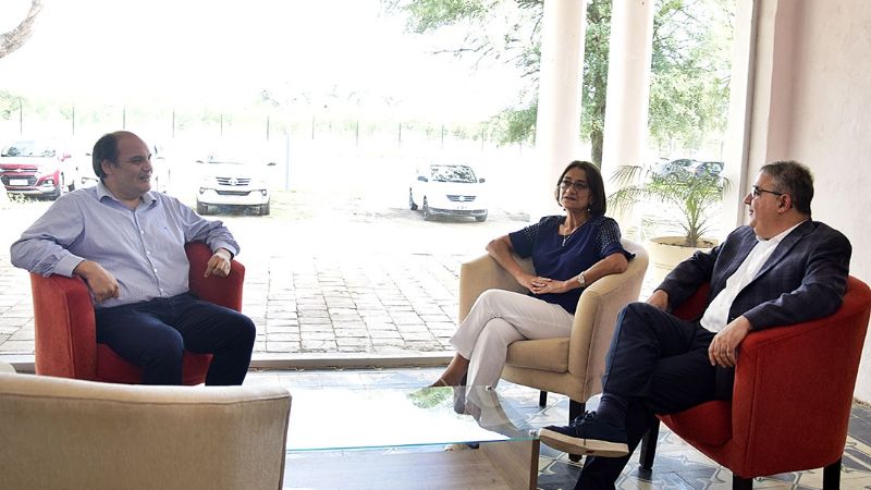 Saadi recibió a Raúl y Lucía para coordinar gestiones ante Nación
