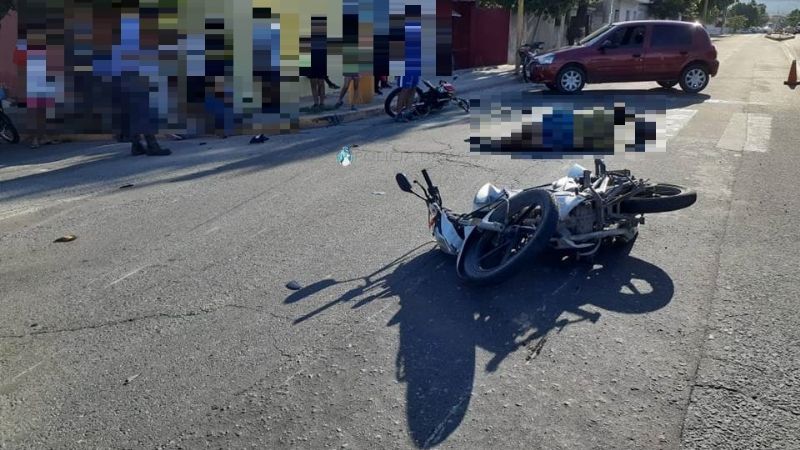 Choque de motos dejó como saldo dos heridos