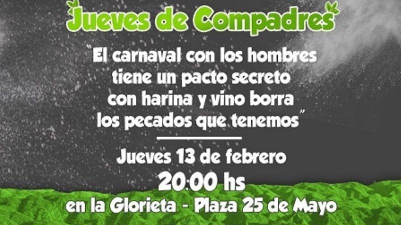 El “Jueves de Compadres”  en la plaza 25 de Mayo