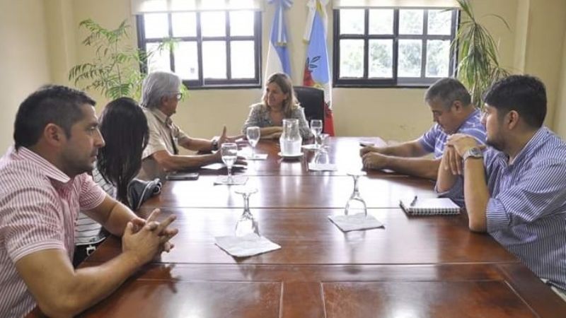 Dirigencia de San Martín visitó a la intendenta Zenteno