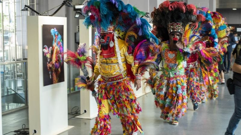 Los “Hombres Pájaro” de Mutquín llenaron de coplas y color el Congreso Nacional