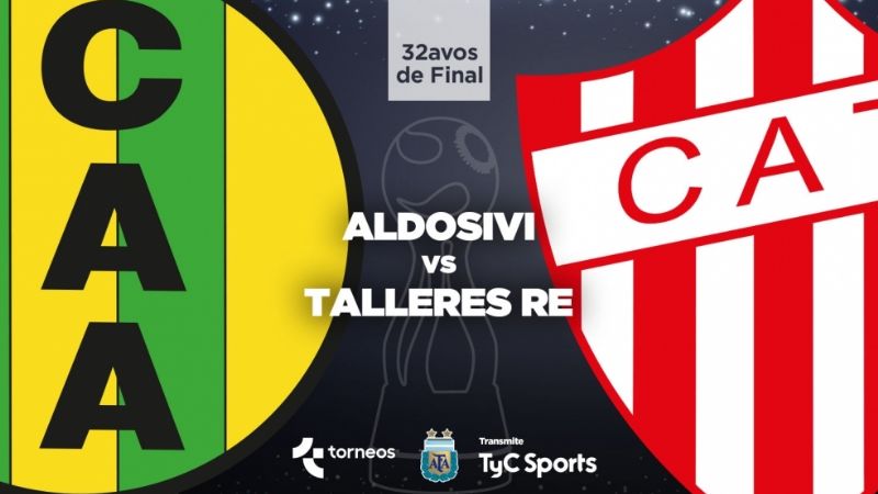 Aldosivi y Talleres (RdE) siguen por Copa Argentina