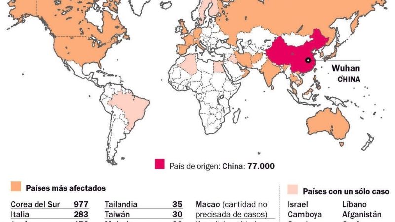 El coronavirus se expande; detectan un caso en Brasil