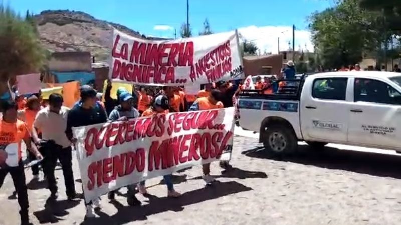 Pro mineros se movilizaron en Antofagasta de la Sierra