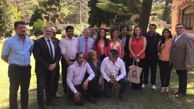 Senadores catamarqueños en reunión por el Parlanoa en La Rioja