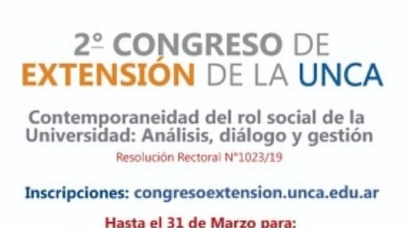 La UNCA prepara su segundo Congreso de Extensión