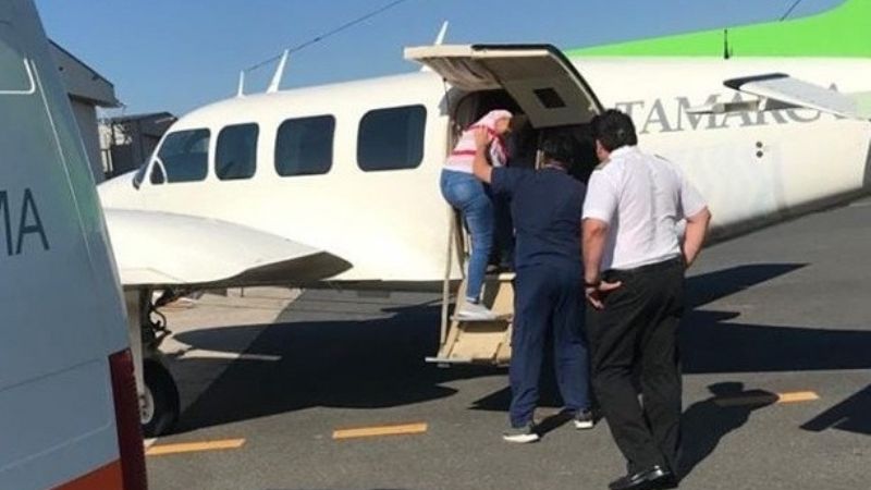 En avión sanitario trasladaron a una nena al Garrahan