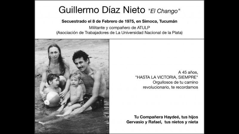 “El Chango” Díaz Nieto en el recordatorio de Página 12