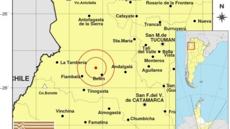 Temblor cerca de Belén
