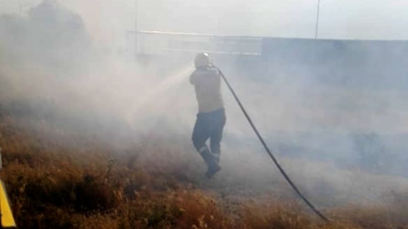 Contienen un incendio forestal en cercanías del Mercado de Abasto