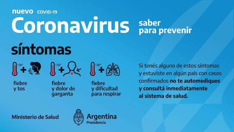 Coronavirus: piden a la población no alarmarse