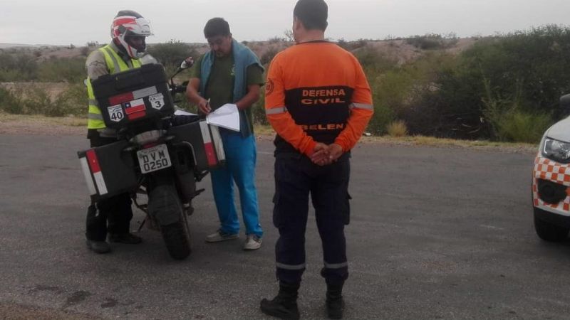 Controles sanitarios y de seguridad en los ingresos a Belén