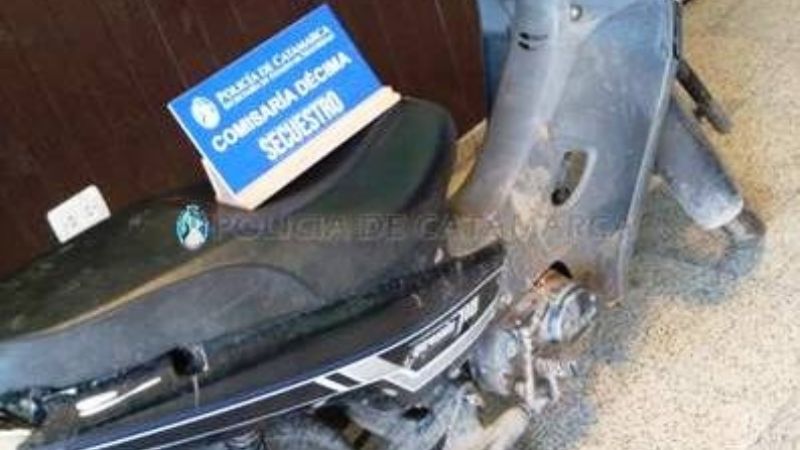 Encontraron una moto robada en el lavadero de una casa