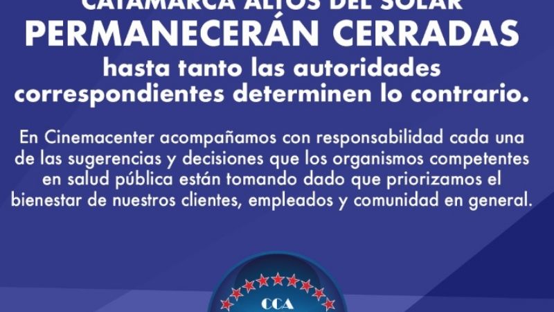 Cierran las salas de Cinemacenter
