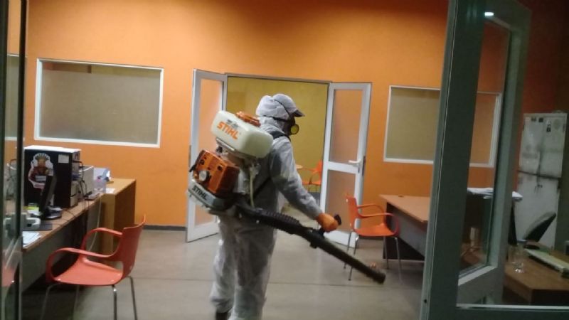 Desinfección integral en el Predio Ferial