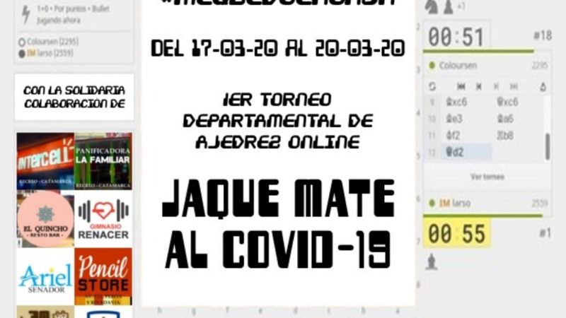 Primer Torneo Online “Jaque mate al COVID-19”