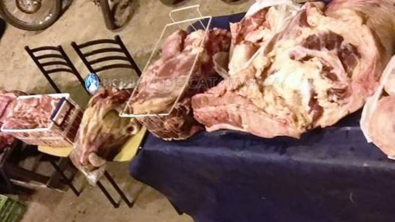 Secuestran 140 kilos de carne vacuna que llevaba en el baúl de una camioneta