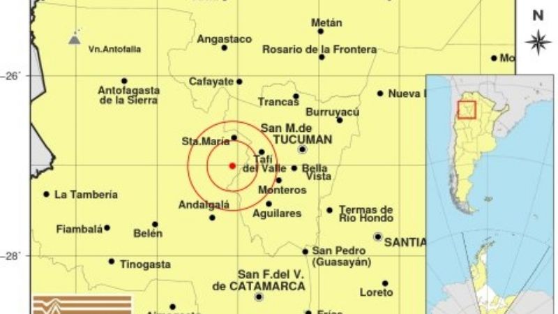 Dos temblores: uno cerca de la Capital y otro de Santa María