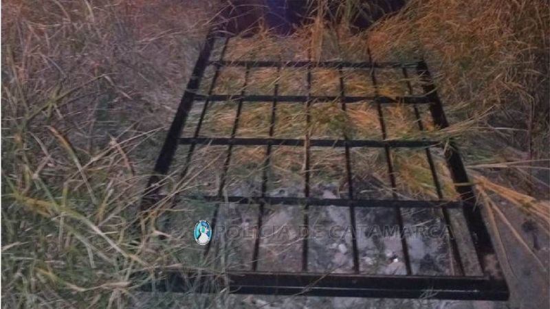 Recuperan una puerta reja robada y aprehenden a dos jóvenes