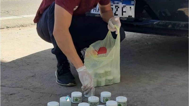 Secuestran cremas de aceite de cannabis en un puesto caminero de Valle Viejo