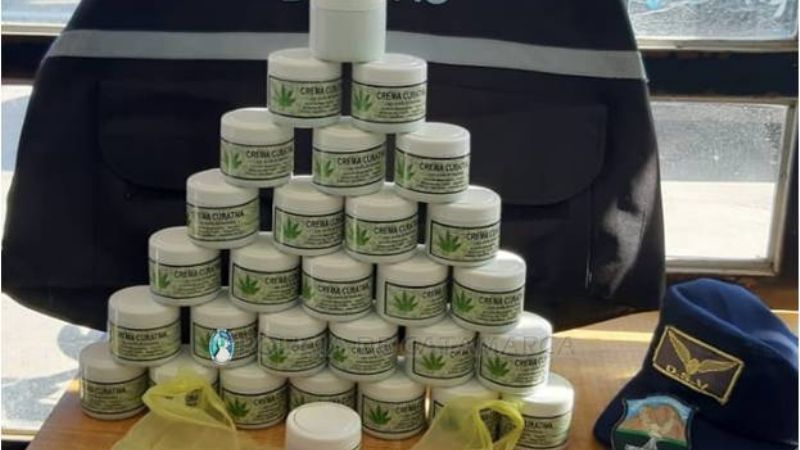 Secuestran cremas de aceite de cannabis en un puesto caminero de Valle Viejo