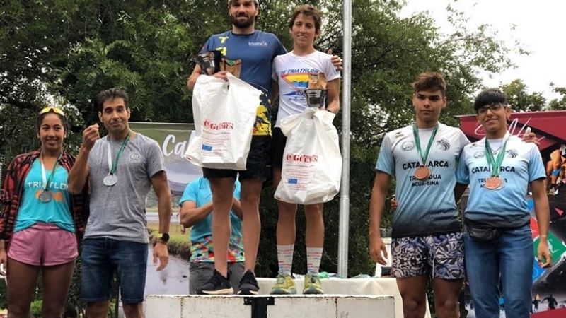 Podios catamarqueños en el triatlón de Salta