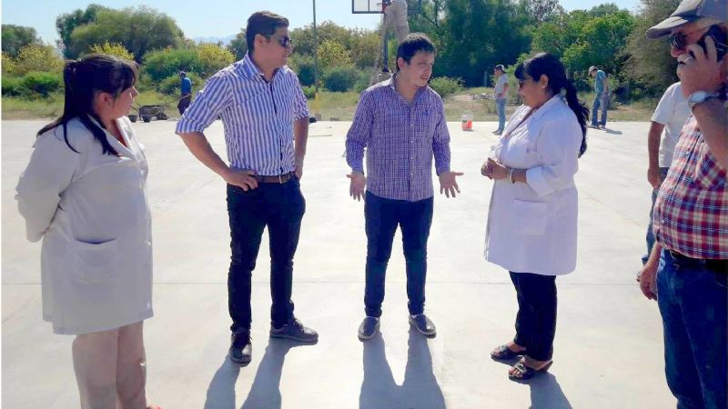 Nóblega supervisó las obras en las escuelas de Tinogasta