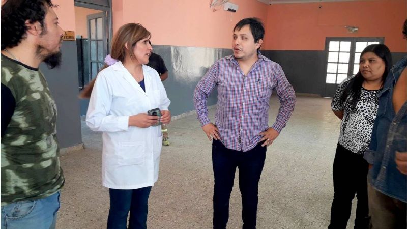 Nóblega supervisó las obras en las escuelas de Tinogasta
