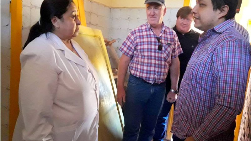 Nóblega supervisó las obras en las escuelas de Tinogasta