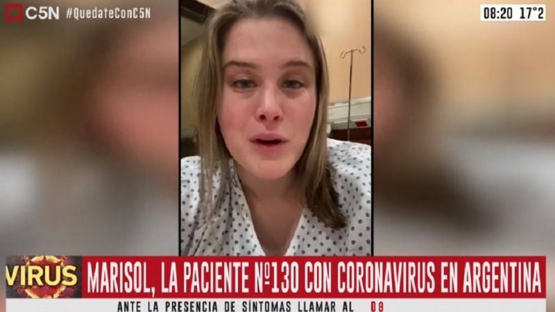 El fuerte mensaje de la paciente 130 con coronavirus en Argentina