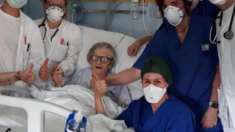 Anciana italiana de 95 años vence al COVID-19