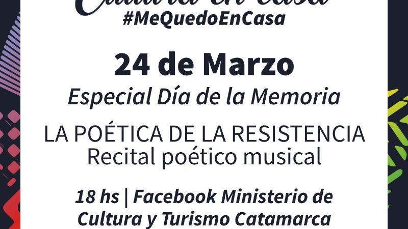 “La Poética de la Resistencia”, recital por el Día de la Memoria