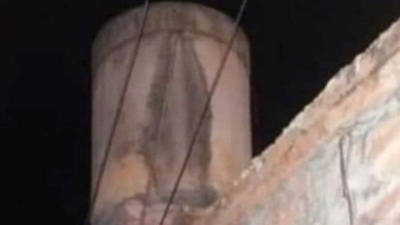 Apareció la imagen de la Virgen en un tanque de agua