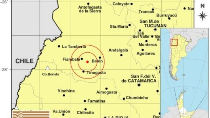Temblor se sintió en Tinogasta