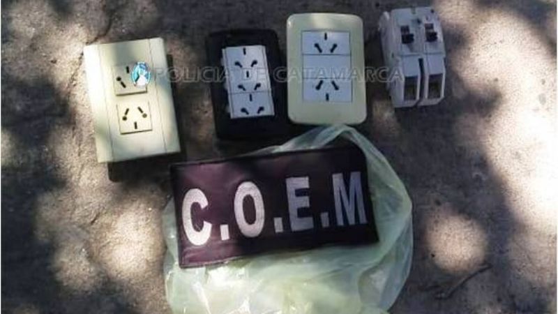 Detenido con materiales eléctricos