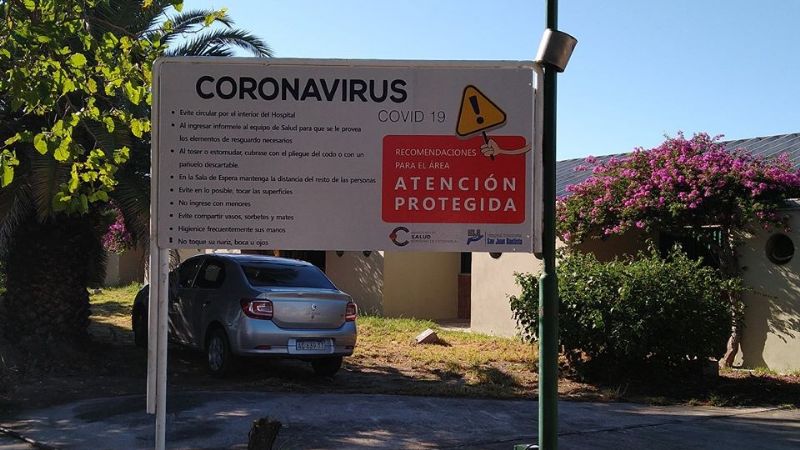Quedó señalizado el ingreso de pacientes con sospecha de coronavirus