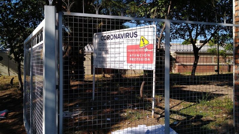 Quedó señalizado el ingreso de pacientes con sospecha de coronavirus