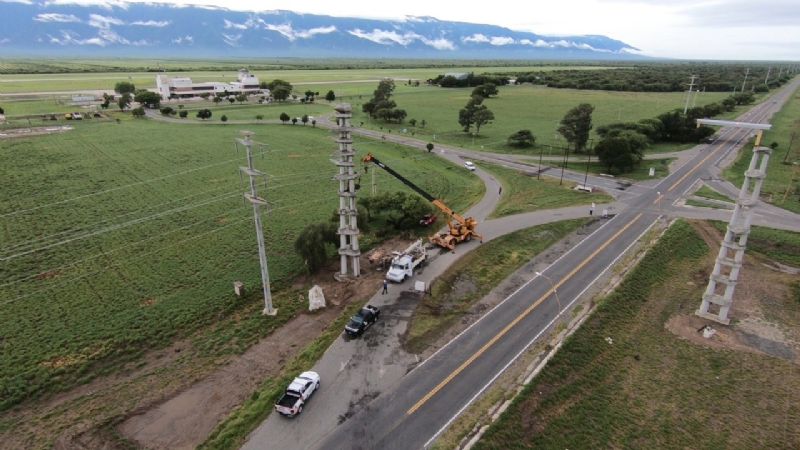 Trabajos en la obra de Alta Tensión San Martín- Valle Viejo